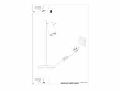 Sollux Lighting Lámparas de escritorio Briix moderno de acero - 1 fuentes luminosas 3000K - L.14,5 x A.43 cm - Blanco