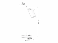 Sollux Lighting Lámpara De Escritorio|Lámparas de escritorio Briix moderno de acero - 1 fuentes luminosas 4000K - L.14,5 x A.43 cm -