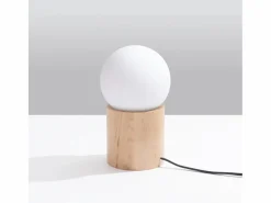Sollux Lighting Lámpara De Mesa|Lámparas de escritorio Lust moderno de madera - 1 fuentes luminosas 3000K - L.12 x A.21 cm - madera natural