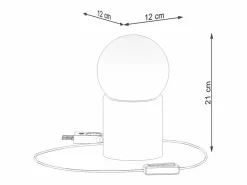Sollux Lighting Lámpara De Mesa|Lámparas de escritorio Lust moderno de madera - 1 fuentes luminosas 3000K - L.12 x A.21 cm - madera natural