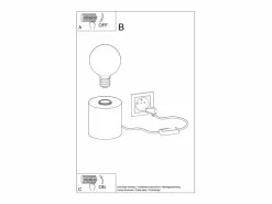 Sollux Lighting Lámparas de escritorio Nalvado industrial de concreto - 1 fuentes luminosas 3000K - L.10 x A.10 cm - Gris Clearance