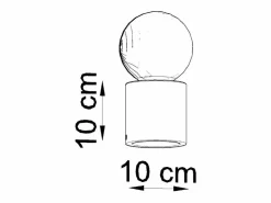 Sollux Lighting Lámpara De Mesa|Lámparas de escritorio Nalvado industrial de concreto - 1 fuentes luminosas 4000K - L.10 x A.10 cm -