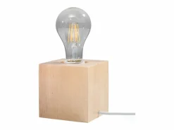 Lámparas de escritorio Zxina escandinavo de madera - 1 fuentes luminosas 4000K - L.10 x A.10 cm - madera natural^Sollux Lighting Clearance