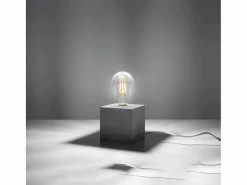 Sollux Lighting Lámparas de escritorio Zxina industrial de concreto - 1 fuentes luminosas 4000K - L.10 x A.10 cm - Gris Clearance