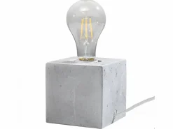 Sollux Lighting Lámparas de escritorio Zxina industrial de concreto - 1 fuentes luminosas 4000K - L.10 x A.10 cm - Gris Clearance