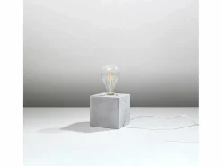 Sollux Lighting Lámparas de escritorio Zxina industrial de concreto - 1 fuentes luminosas 3000K - L.10 x A.10 cm - Gris
