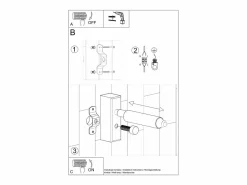 Sollux Lighting Lámparas de pared Astix moderno de aluminio - 1 fuentes luminosas 4000K - L.3 x A.20 cm - Negro Clearance