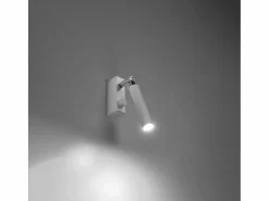 Sollux Lighting Lámparas de pared Astix moderno de aluminio - 1 fuentes luminosas 4000K - L.3 x A.20 cm - Blanco Best