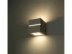 Sollux Lighting Lámparas de pared Astra line moderno de cerámica - 1 fuentes luminosas 4000K - L.14 x A.14 cm - Blanco Sale