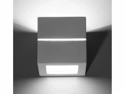 Sollux Lighting Lámparas de pared Astra line moderno de cerámica - 1 fuentes luminosas 4000K - L.14 x A.14 cm - Blanco Sale