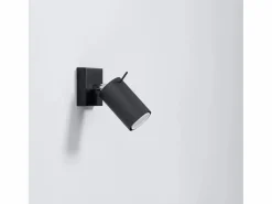 Sollux Lighting Lámparas de pared Briix moderno de acero - 1 fuentes luminosas 3000K - L.8 x A.16 cm - Negro Clearance