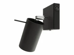 Sollux Lighting Lámparas de pared Briix moderno de acero - 1 fuentes luminosas 3000K - L.8 x A.16 cm - Negro Clearance