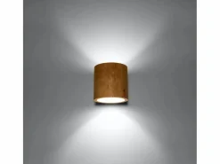 Sollux Lighting Aplique Para Pared|Lámparas de pared Celeris escandinavo de madera - 1 fuentes luminosas 4000K - L.10 x A.10 cm - madera natural