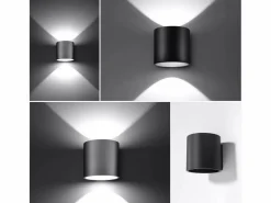 Sollux Lighting Lámparas de pared Celeris moderno de aluminio - 1 fuentes luminosas 3000K - L.10 x A.10 cm - Blanco Clearance