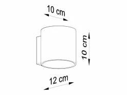 Sollux Lighting Lámparas de pared Celeris moderno de aluminio - 1 fuentes luminosas 3000K - L.10 x A.10 cm - Blanco Clearance