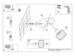 Sollux Lighting Lámparas de pared Celubi moderno de acero - 1 fuentes luminosas 3000K - L.15 x A.30 cm - Negro Best