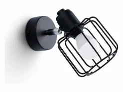 Sollux Lighting Lámparas de pared Celubi moderno de acero - 1 fuentes luminosas 4000K - L.14 x A.18 cm - Negro New