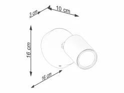 Sollux Lighting Lámparas de pared Flare moderno de acero/madera - 1 fuentes luminosas 4000K - L.16 x A.16 cm - madera negra Negro Outlet