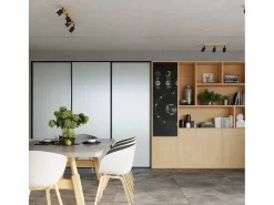 Sollux Lighting Lámparas de pared Flare moderno de acero/madera - 1 fuentes luminosas 4000K - L.16 x A.16 cm - madera negra Negro Outlet