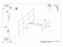 Sollux Lighting Aplique Para Pared|Lámparas de pared Flare moderno de acero/madera - 1 fuentes luminosas 3000K - L.16 x A.16 cm - madera blanca