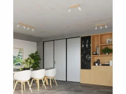 Sollux Lighting Aplique Para Pared|Lámparas de pared Flare moderno de acero/madera - 1 fuentes luminosas 3000K - L.16 x A.16 cm - madera blanca