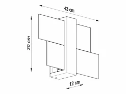 Sollux Lighting Lámparas de pared Ignis escandinavo de madera/vidrio - 1 fuentes luminosas 4000K - L.43 x A.30 cm - wengué Beige Online