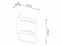 Sollux Lighting Lámparas de pared Ignisra moderno de acero - 1 fuentes luminosas 4000K - L.21 x A.23 cm - Negro