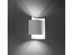 Sollux Lighting Lámparas de pared Influx industrial de acero - 1 fuentes luminosas 3000K - L.22 x A.23 cm - Blanco Discount