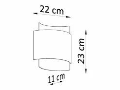 Sollux Lighting Lámparas de pared Influx industrial de acero - 1 fuentes luminosas 3000K - L.22 x A.23 cm - Blanco Discount