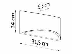Sollux Lighting Aplique Para Pared|Lámparas de pared Litte moderno de cerámica - 1 fuentes luminosas 3000K - L.31,5 x A.14 cm -
