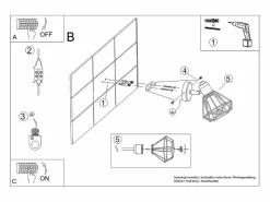 Sollux Lighting Lámparas de pared Lunova moderno de acero - 1 fuentes luminosas 3000K - L.18 x A.18 cm - Blanco Outlet