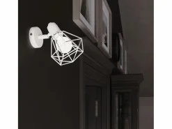 Sollux Lighting Lámparas de pared Lunova moderno de acero - 1 fuentes luminosas 3000K - L.18 x A.18 cm - Blanco Outlet