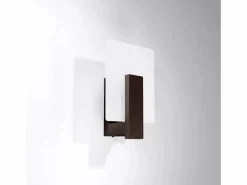 Lámparas de pared Nappo escandinavo de madera/vidrio - 1 fuentes luminosas 3000K - L.16 x A.30,5 cm - wengué^Sollux Lighting Best