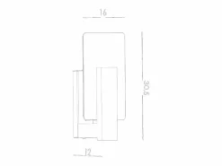 Lámparas de pared Nappo escandinavo de madera/vidrio - 1 fuentes luminosas 3000K - L.16 x A.30,5 cm - wengué^Sollux Lighting Best