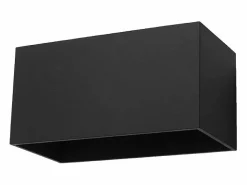 Sollux Lighting Lámparas de pared Quadx maxi moderno de aluminio - 2 fuentes luminosas 4000K - L.20 x A.10 cm - Negro Hot