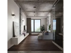 Sollux Lighting Lámparas de pared Quadx maxi moderno de aluminio - 2 fuentes luminosas 4000K - L.20 x A.10 cm - Negro Hot