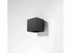 Sollux Lighting Aplique Para Pared|Lámparas de pared Quadx moderno de aluminio - 1 fuentes luminosas 3000K - L.10 x A.10 cm -