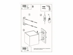 Sollux Lighting Aplique Para Pared|Lámparas de pared Quadx moderno de aluminio - 1 fuentes luminosas 3000K - L.10 x A.10 cm -
