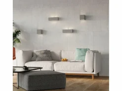 Sollux Lighting Lámparas de pared Solara moderno de cerámica/vidrio - 1 fuentes luminosas 4000K - L.32,5 x A.9,5 cm - Gris Outlet