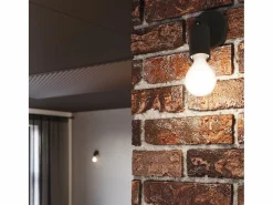 Sollux Lighting Lámparas de pared Synfex minimalista de acero - 1 fuentes luminosas 3000K - L.8 x A.14 cm - Negro Sale