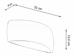 Lámparas de pared Torow moderno de cerámica - 1 fuentes luminosas 3000K - L.32 x A.13,5 cm -^Sollux Lighting Discount