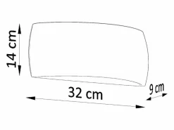 Sollux Lighting Lámparas de pared Torow moderno de cerámica - 1 fuentes luminosas 4000K - L.32 x A.14 cm - Gris New