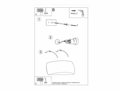 Sollux Lighting Lámparas de pared Torow moderno de cerámica - 1 fuentes luminosas 4000K - L.32 x A.14 cm - Gris New