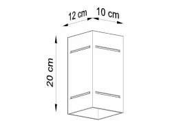 Sollux Lighting Lámparas de pared Vivus desván de aluminio - 1 fuentes luminosas 3000K - L.10 x A.20 cm - Gris New