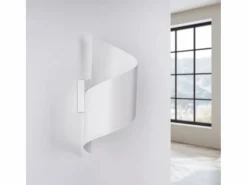 Sollux Lighting Lámparas de pared Zaltonia moderno de acero - 1 fuentes luminosas 3000K - L.15 x A.31 cm - Blanco