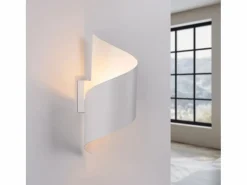 Sollux Lighting Lámparas de pared Zaltonia moderno de acero - 1 fuentes luminosas 3000K - L.15 x A.31 cm - Blanco