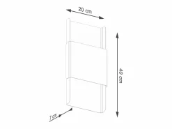 Sollux Lighting Lámparas de pared Zelfon moderno de acero - 2 fuentes luminosas 3000K - L.20 x A.40 cm - oro/blanco Dorado Sale