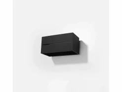 Sollux Lighting Lámparas de pared Zorbo maxi moderno de aluminio - 2 fuentes luminosas 3000K - L.20 x A.10 cm - Negro Clearance
