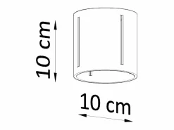 Lámparas de techo Brich moderno de aluminio - 1 fuentes luminosas 3000K - L.10 x A.10 cm -^Sollux Lighting Sale
