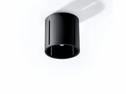 Sollux Lighting Lámparas de techo Brich moderno de aluminio - 1 fuentes luminosas 3000K - L.10 x A.10 cm - Negro Sale